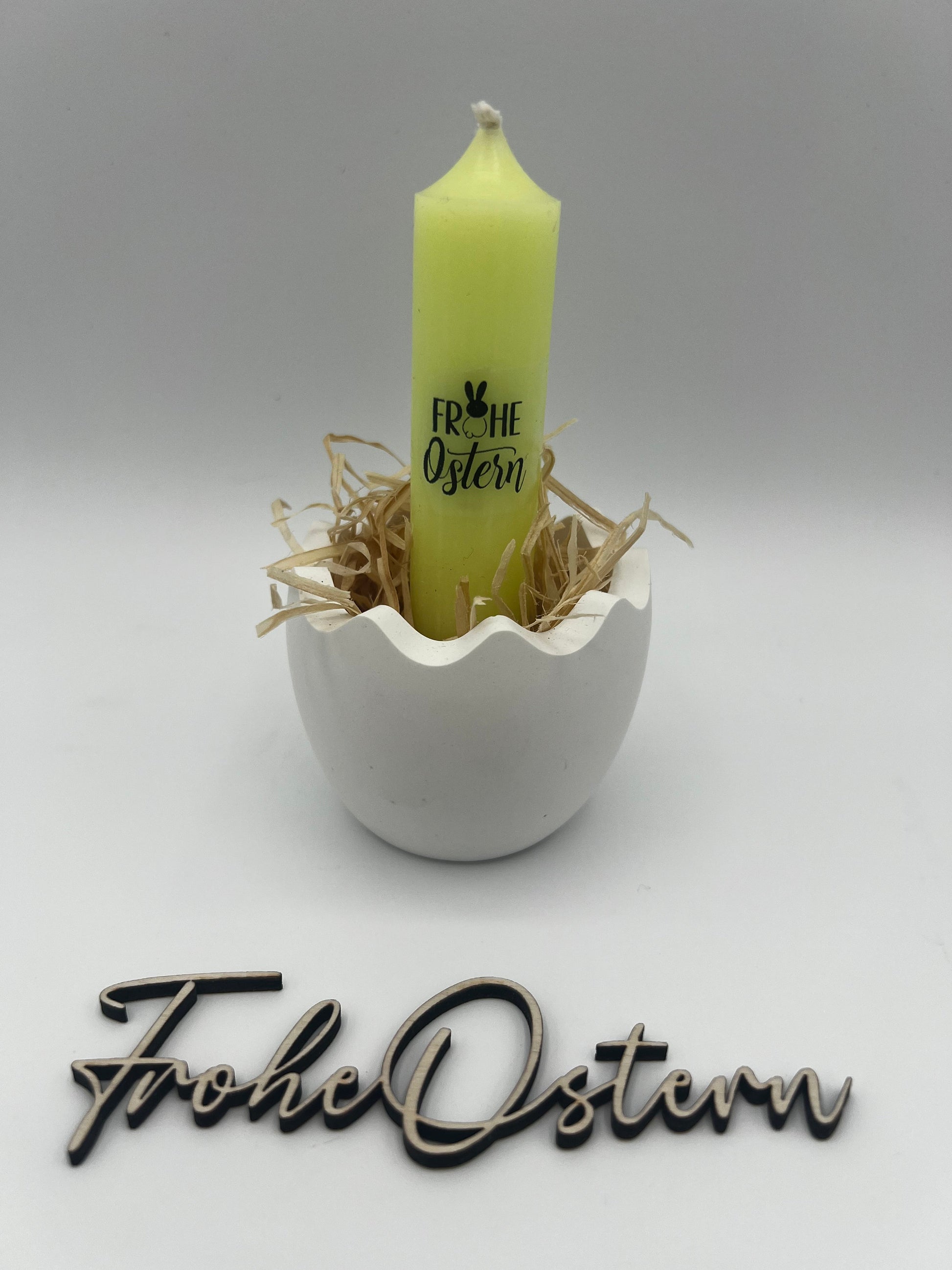 Raysin Kerzenhalter Osterei, Eierschale für Stabkerze, Dekoration Frühling Ostern, Tischdeko, Tischdekoration Osterfest