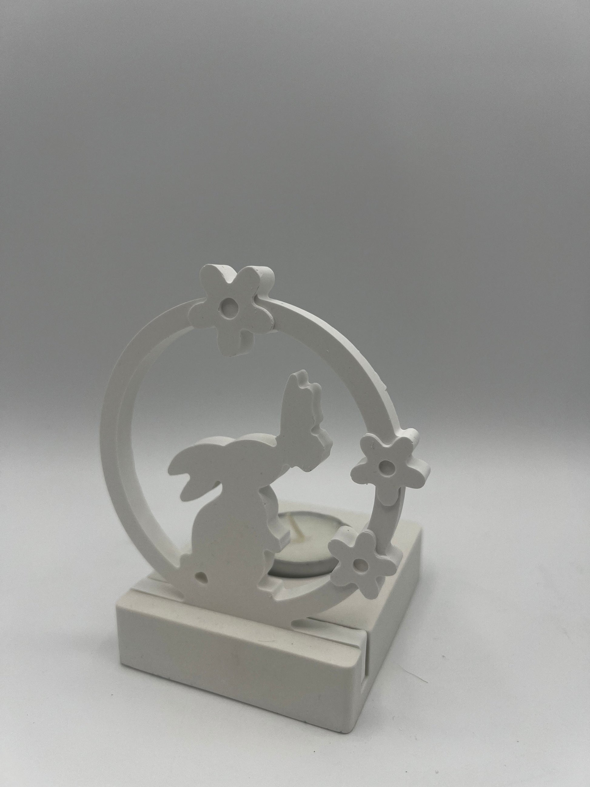 Teelichthalter Raysin Windlicht Wechselbare Einschieber Geschenk Ostern Frühling Dekoration Kerzenhalter Kerzenständer Haus mit Herz