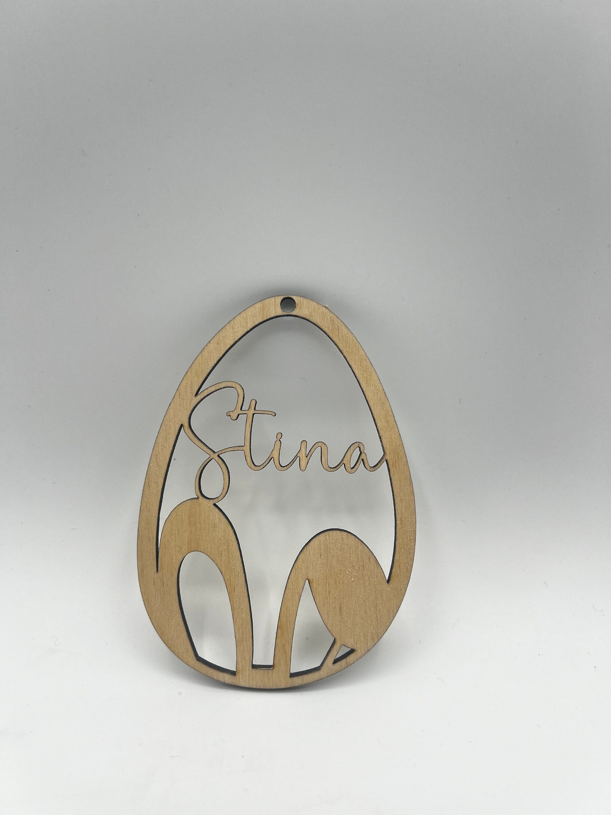 Osterdeko personalisiert aus Holz, Ostergeschenk, Anhänger Ostereier mit Name zu Ostern, Osteranhänger, Holzanhänger, Osternest, Osterkorb