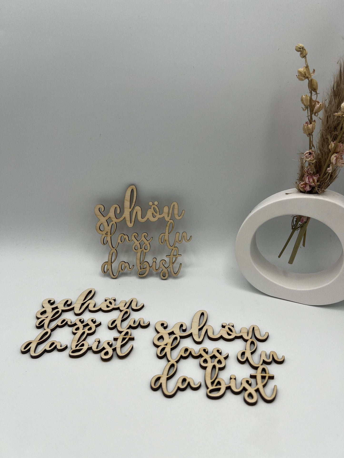 Glasuntersetzer personalisiert, Untersetzer, holzuntersetzer, Schön das es dich gibt , Untersetzer Spruch aus Holz 4stück