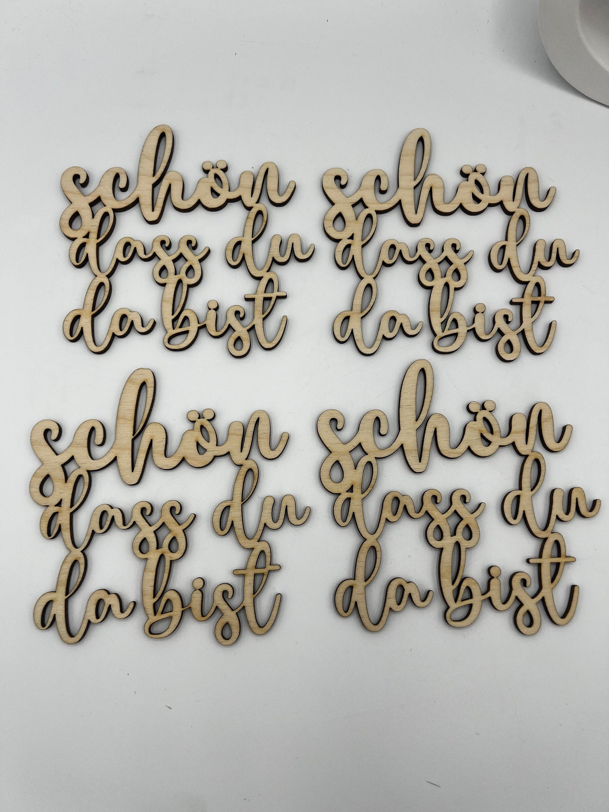Glasuntersetzer personalisiert, Untersetzer, holzuntersetzer, Schön das es dich gibt , Untersetzer Spruch aus Holz 4stück