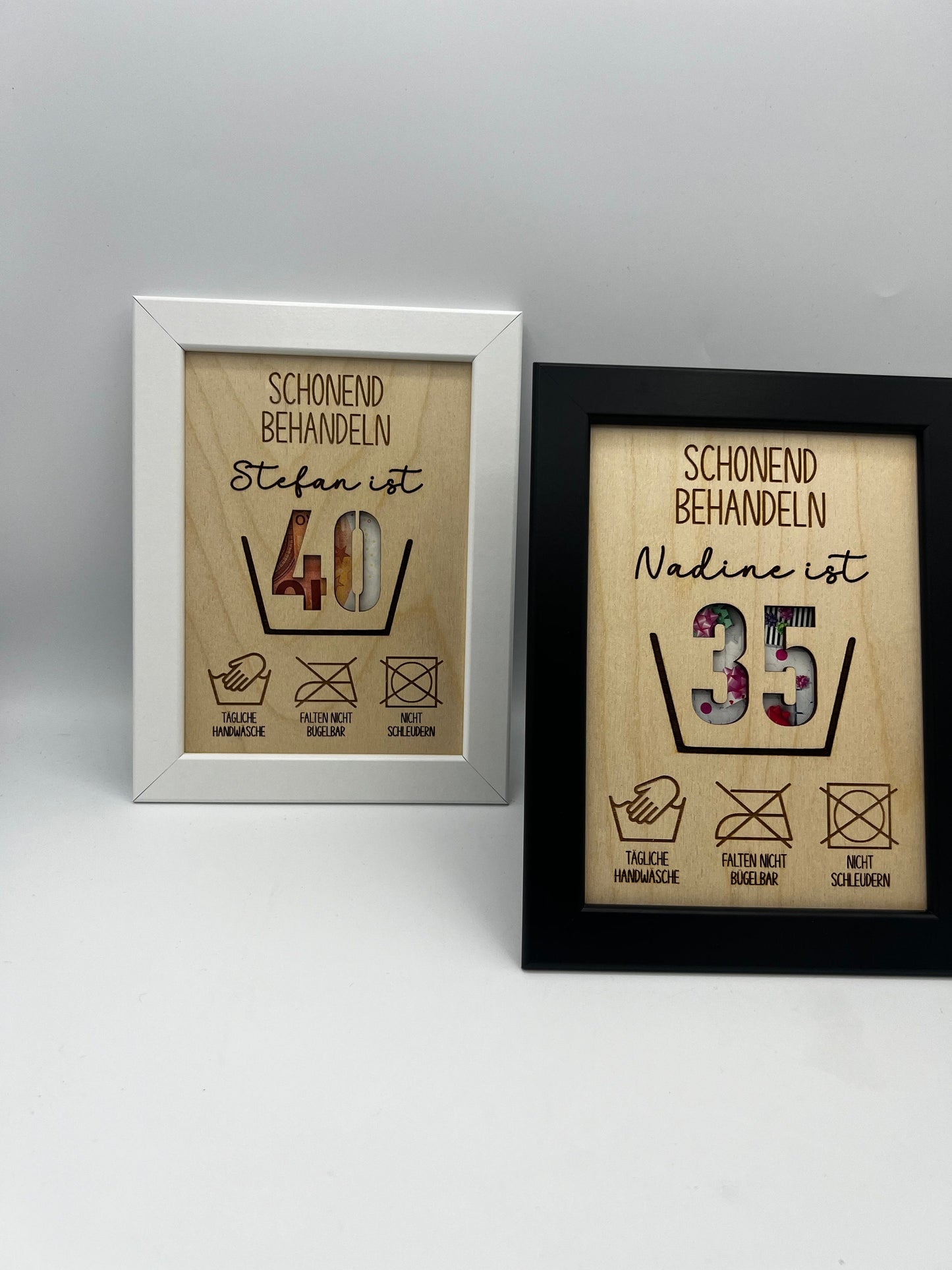 Schonend Behandeln Geldgeschenk, Geschenk zum 30. Geburtstag, Holzgeschenk , Geld Geschenkidee zum 40. Geburtstag, Geburtstagsgeschenk 50.