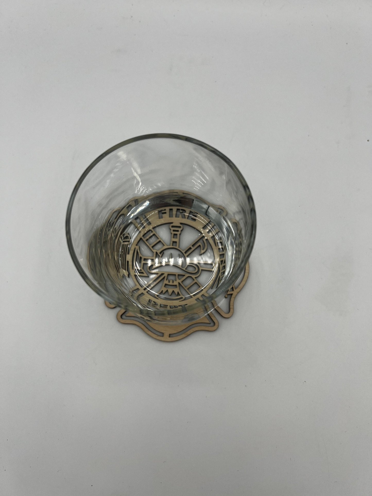 Glasuntersetzer Feuerwehr , Glasuntersetzer Holz , 4 stück Untersetzer, Geburtstaggeschenk , Geburtstag , Feier , Hochzeit