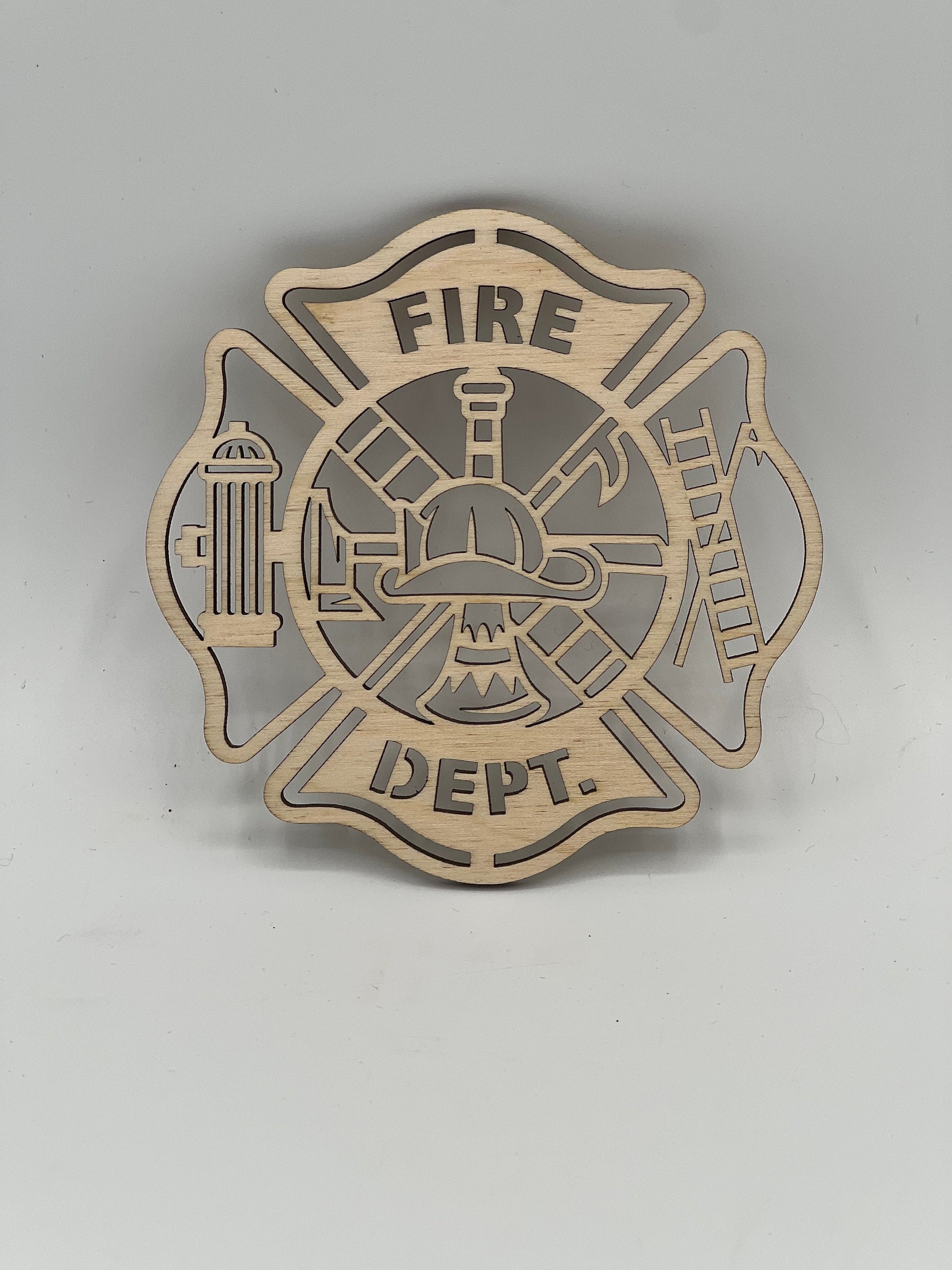 Glasuntersetzer Feuerwehr , Glasuntersetzer Holz , 4 stück Untersetzer, Geburtstaggeschenk , Geburtstag , Feier , Hochzeit