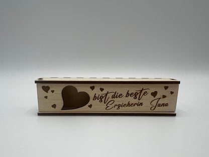 Du bist die beste Erzieherin! Geschenkbox Geschenkverpackung Schokoriegel