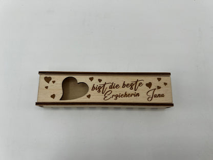Du bist die beste Erzieherin! Geschenkbox Geschenkverpackung Schokoriegel