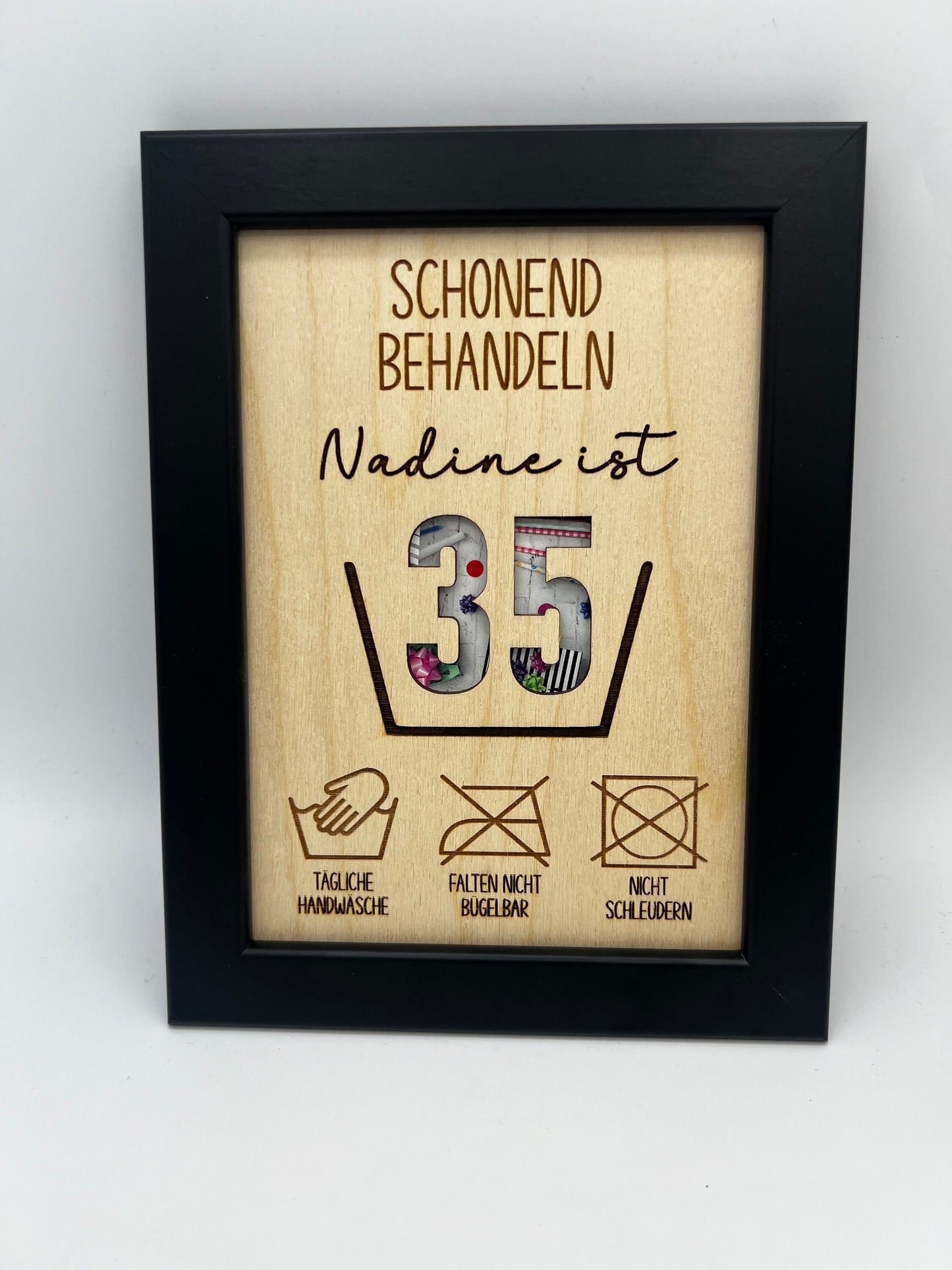 Schonend Behandeln Geldgeschenk, Geschenk zum 30. Geburtstag, Holzgeschenk , Geld Geschenkidee zum 40. Geburtstag, Geburtstagsgeschenk 50.