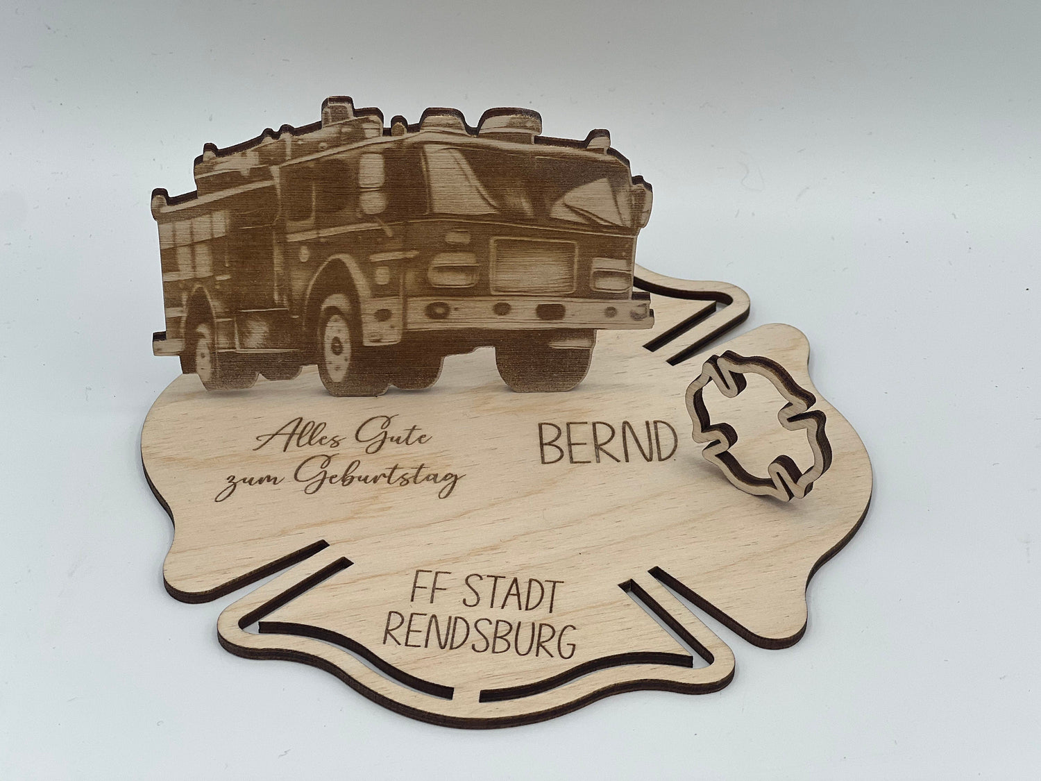Feuerwehr Geldgeschenk aus Holz