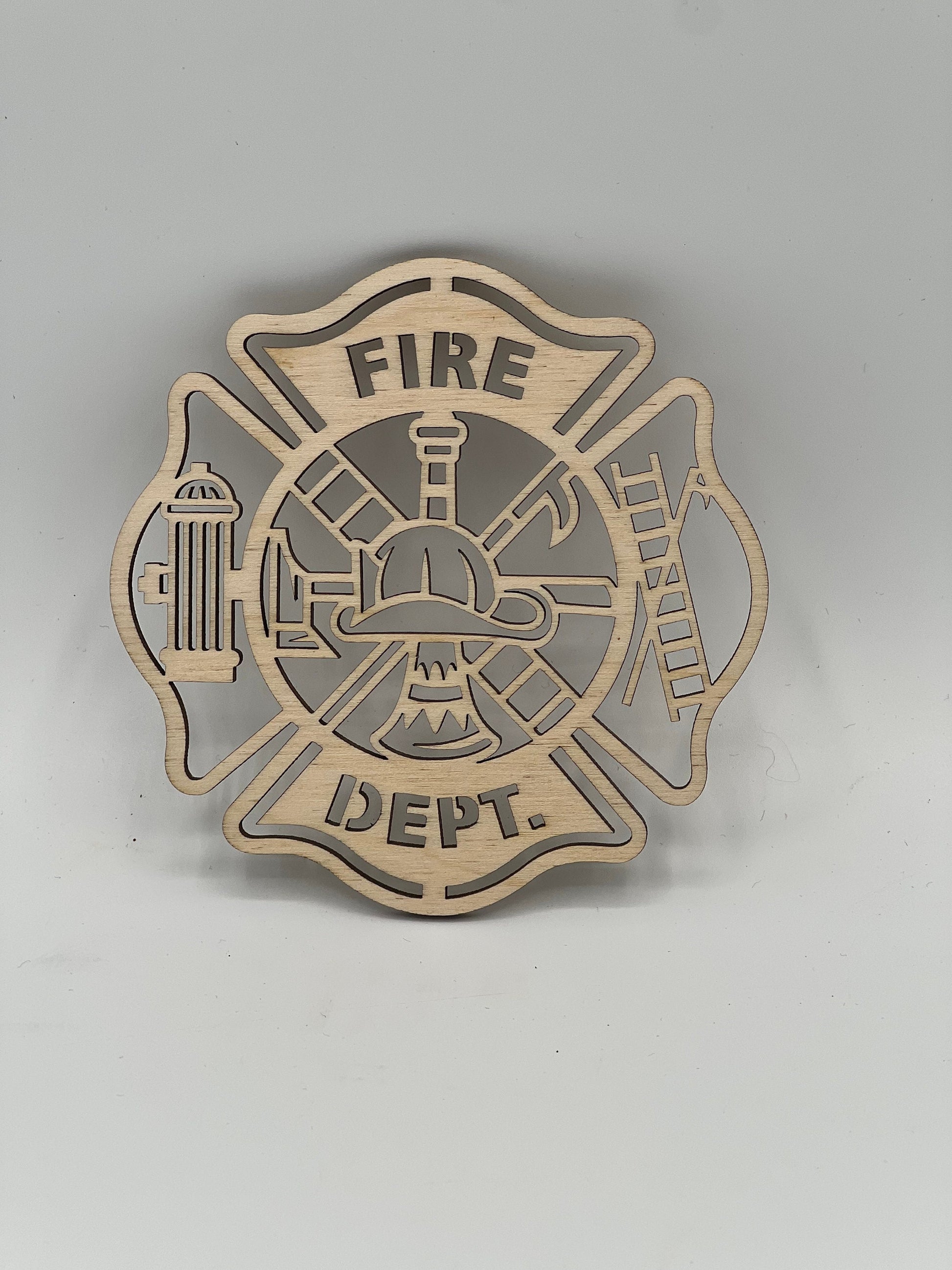 Glasuntersetzer Feuerwehr , Glasuntersetzer Holz , 4 stück Untersetzer, Geburtstaggeschenk , Geburtstag , Feier , Hochzeit