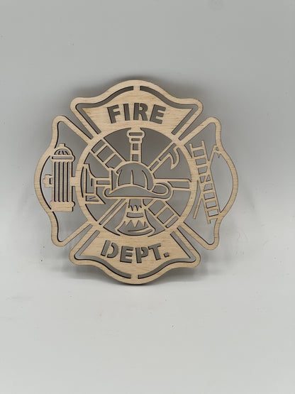 Glasuntersetzer Feuerwehr , Glasuntersetzer Holz , 4 stück Untersetzer, Geburtstaggeschenk , Geburtstag , Feier , Hochzeit