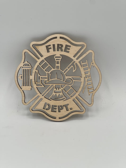 Glasuntersetzer Feuerwehr , Glasuntersetzer Holz , 4 stück Untersetzer, Geburtstaggeschenk , Geburtstag , Feier , Hochzeit
