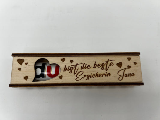 Du bist die beste Erzieherin! Geschenkbox Geschenkverpackung Schokoriegel