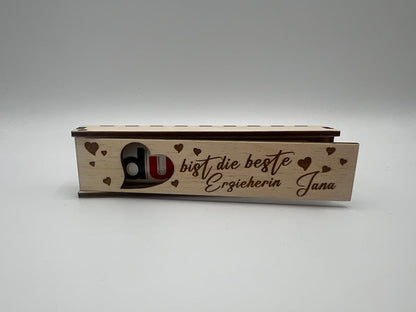 Du bist die beste Erzieherin! Geschenkbox Geschenkverpackung Schokoriegel