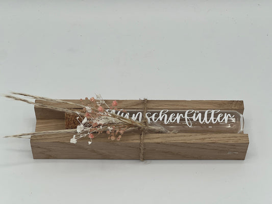Geldgeschenk Reagenzglas, Wunscherfüller Reagenzglas zum Geburtstag, Hochzeit, Taufe personalisiertes Geldgeschenk - Reagenzglas