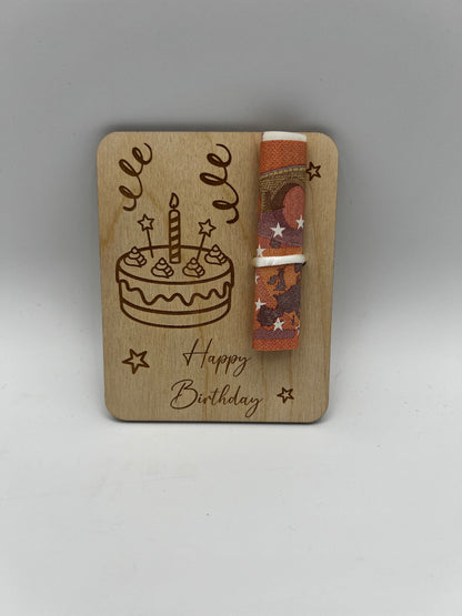Holzkarte Geldgeschenk zum Geburtstag/ Geschenkidee/ geschenverpackung/ Geld verschenke Holz/ Geburtstagsgeschenk/ Torte / Luftballons