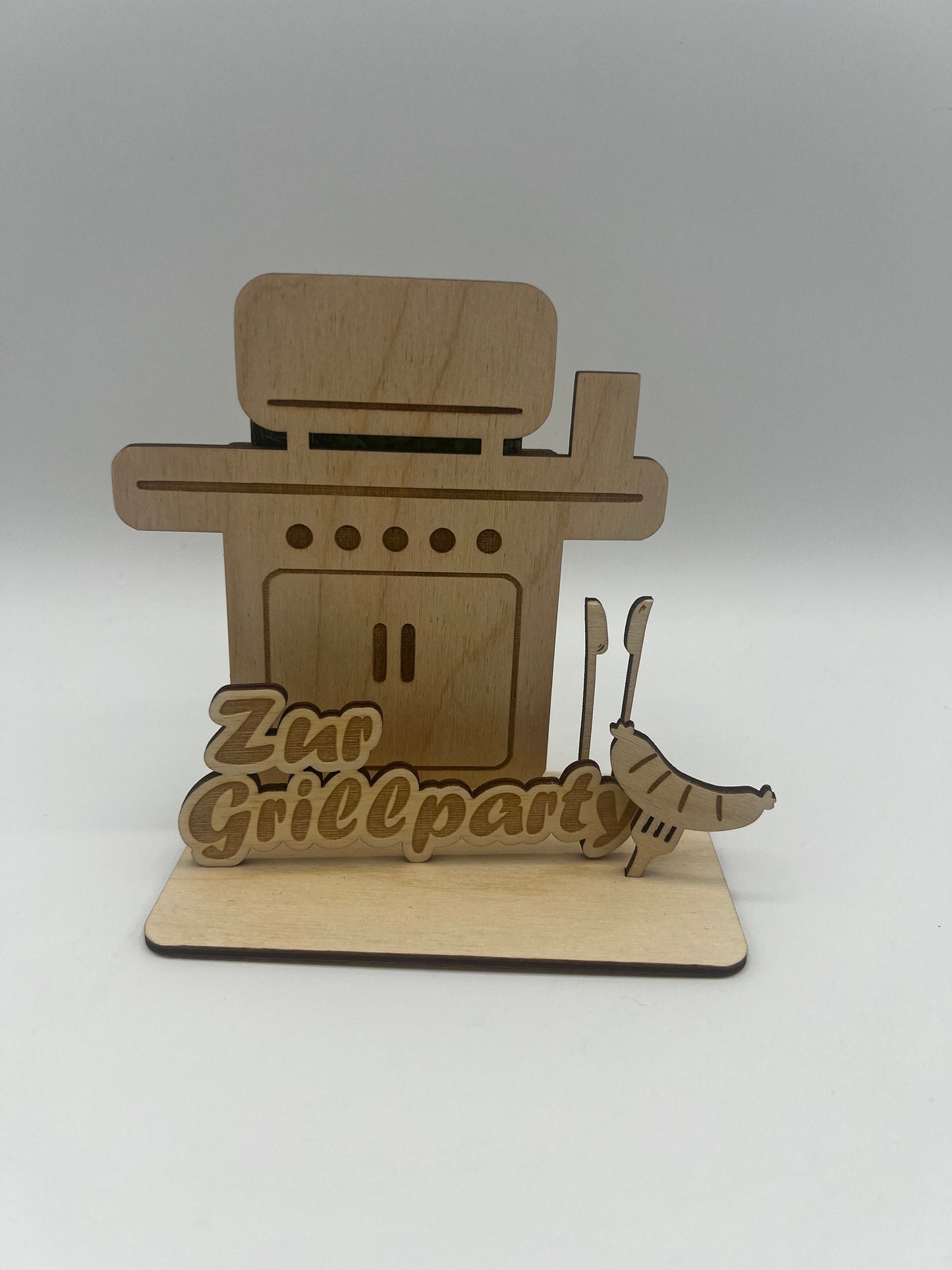 Geldgeschenk zum Geburtstag/ Gutscheinhalter / Grill aus Holz / Geschenkeverpackung / Gutschein verschenken/ Geschenk Ideen