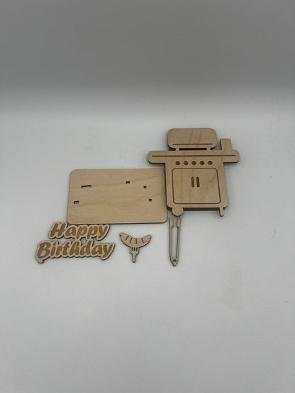 Geldgeschenk zum Geburtstag/ Gutscheinhalter / Grill aus Holz / Geschenkeverpackung / Gutschein verschenken/ Geschenk Ideen