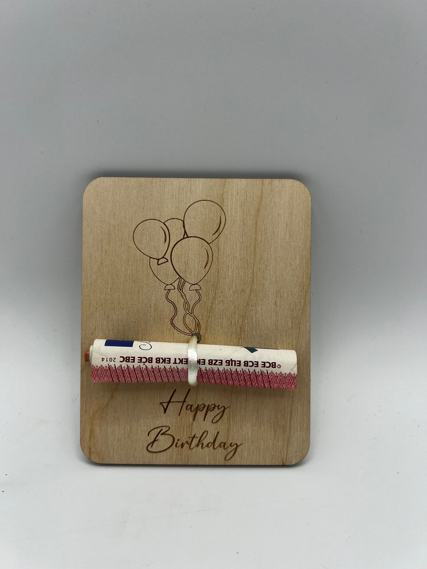 Holzkarte Geldgeschenk zum Geburtstag/ Geschenkidee/ geschenverpackung/ Geld verschenke Holz/ Geburtstagsgeschenk/ Torte / Luftballons