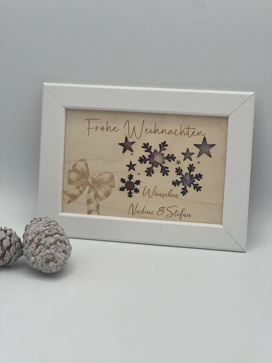 Geldgeschenk Weihnachten / Geschenkverpackung / personalisiert / Tannenbaum/ Schneeflocke / Weihnachtsmann