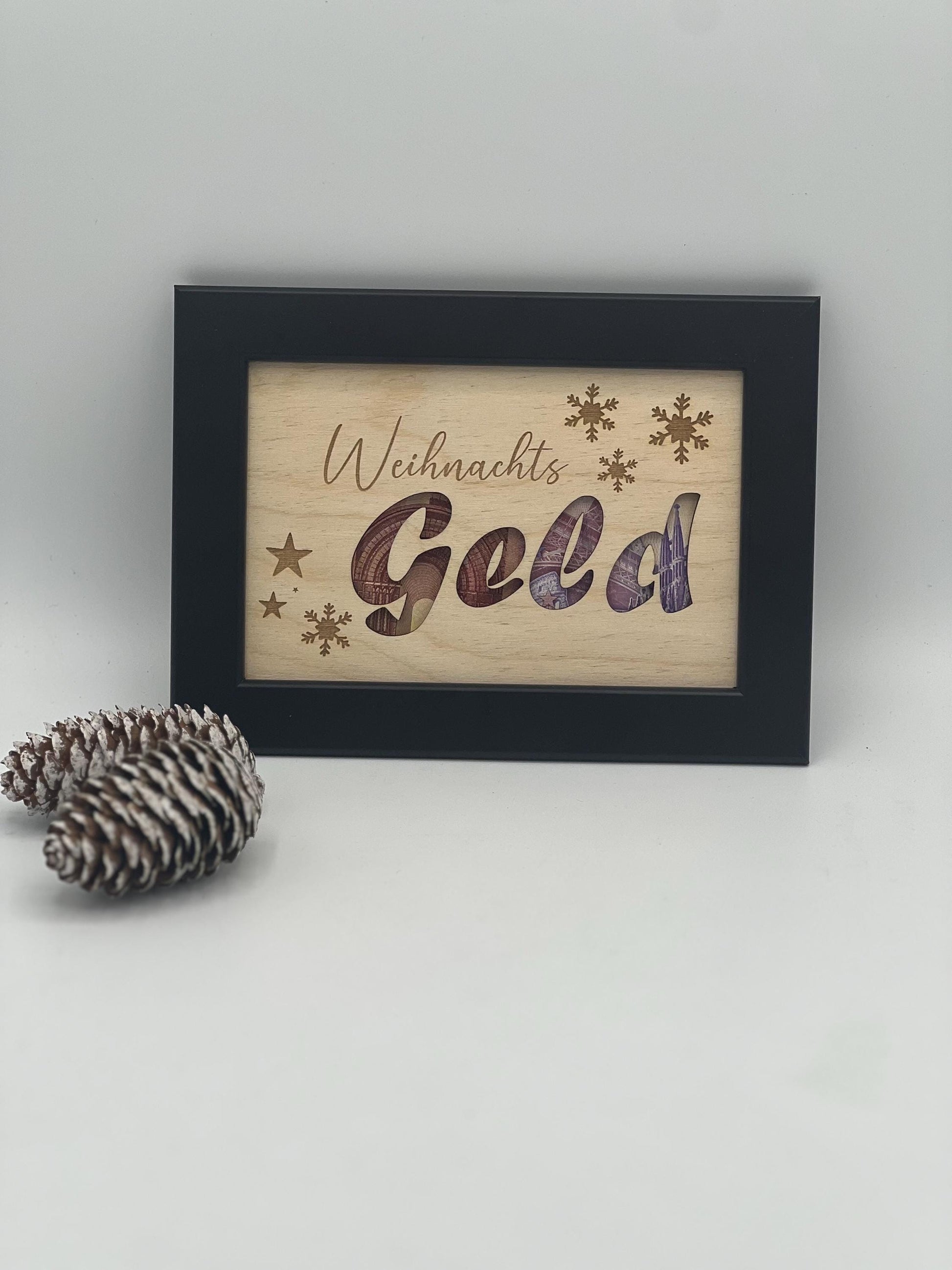 Geldgeschenk Weihnachten / Geschenkverpackung / personalisiert / Tannenbaum/ Schneeflocke / Weihnachtsmann