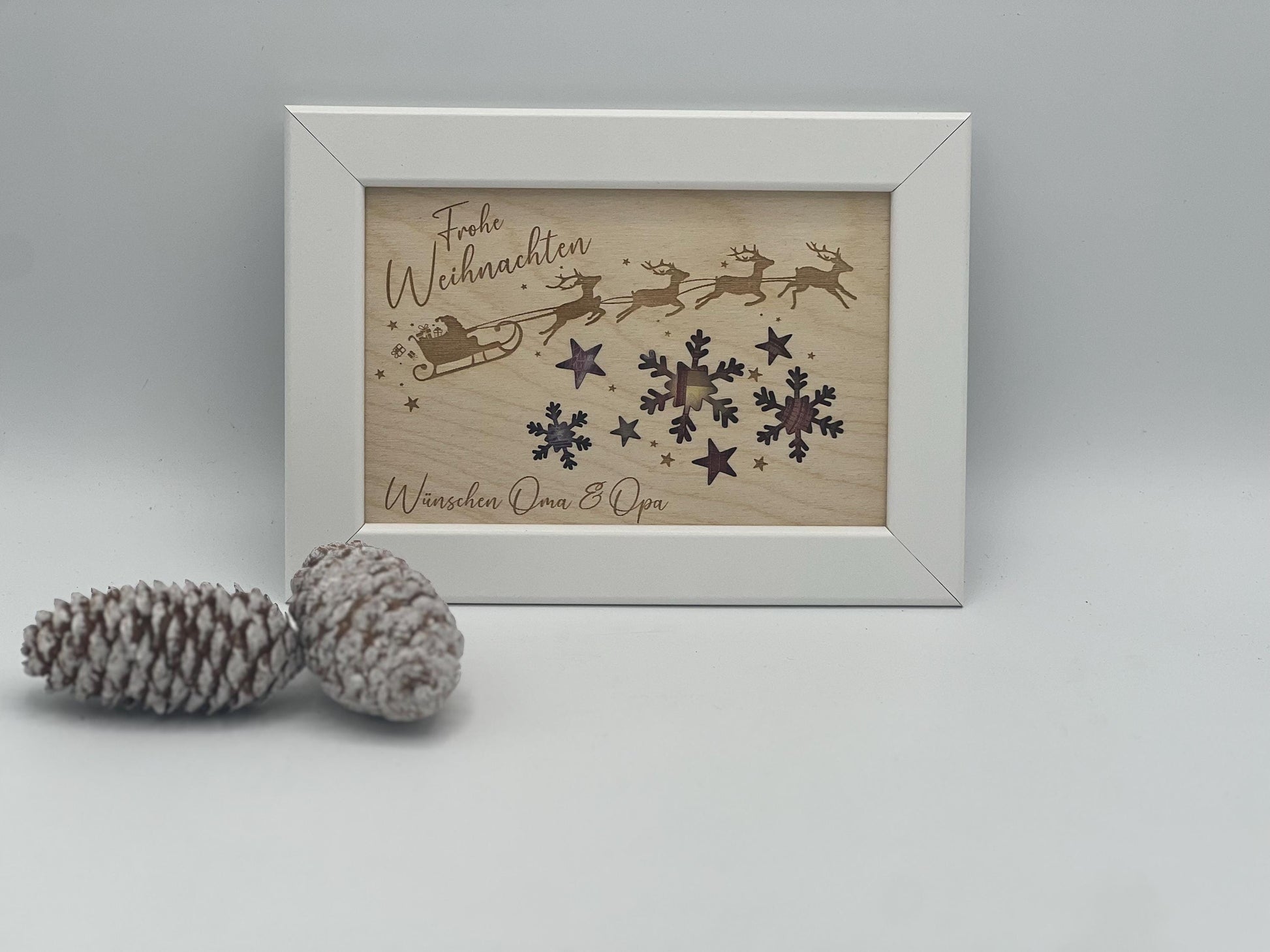 Geldgeschenk Weihnachten / Geschenkverpackung / personalisiert / Tannenbaum/ Schneeflocke / Weihnachtsmann