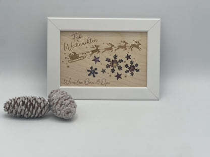 Geldgeschenk Weihnachten / Geschenkverpackung / personalisiert / Tannenbaum/ Schneeflocke / Weihnachtsmann