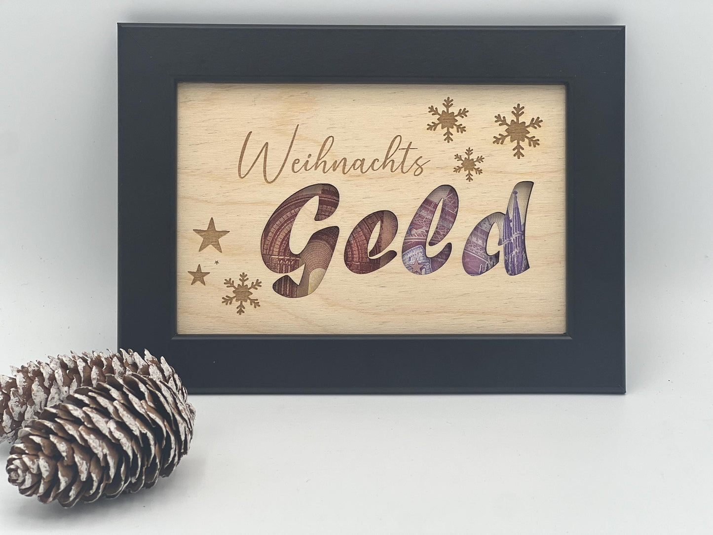 Geldgeschenk Weihnachten / Geschenkverpackung / personalisiert / Tannenbaum/ Schneeflocke / Weihnachtsmann