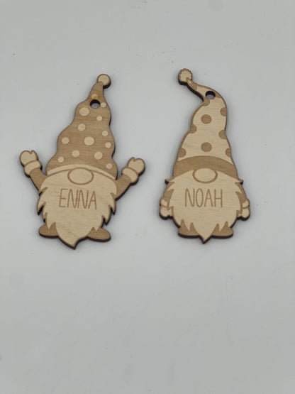 Weihnachtswichtel zum anhängen aus Holz / Personalisierte Wichtel / Geschenkanhänger / Weihnachtsbaum / Weihnachtsgeschenk / Weihnachtsdeko