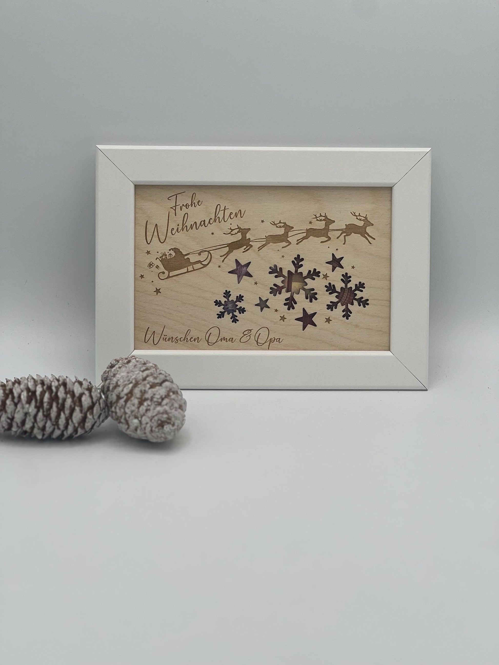 Geldgeschenk Weihnachten / Geschenkverpackung / personalisiert / Tannenbaum/ Schneeflocke / Weihnachtsmann