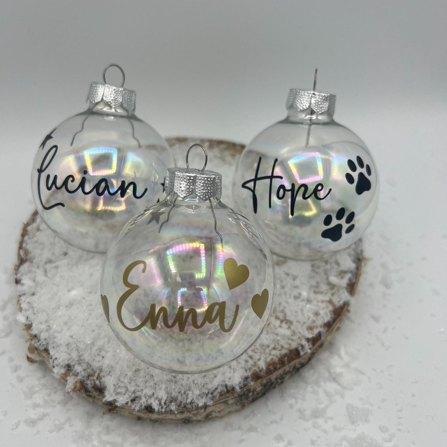 Weihnachtskugel mit Namen, Personalisiert, Christbaumkugel, Weihnachten, Christmas, Geschenk, Geschenke, Geschenkidee von Herzen