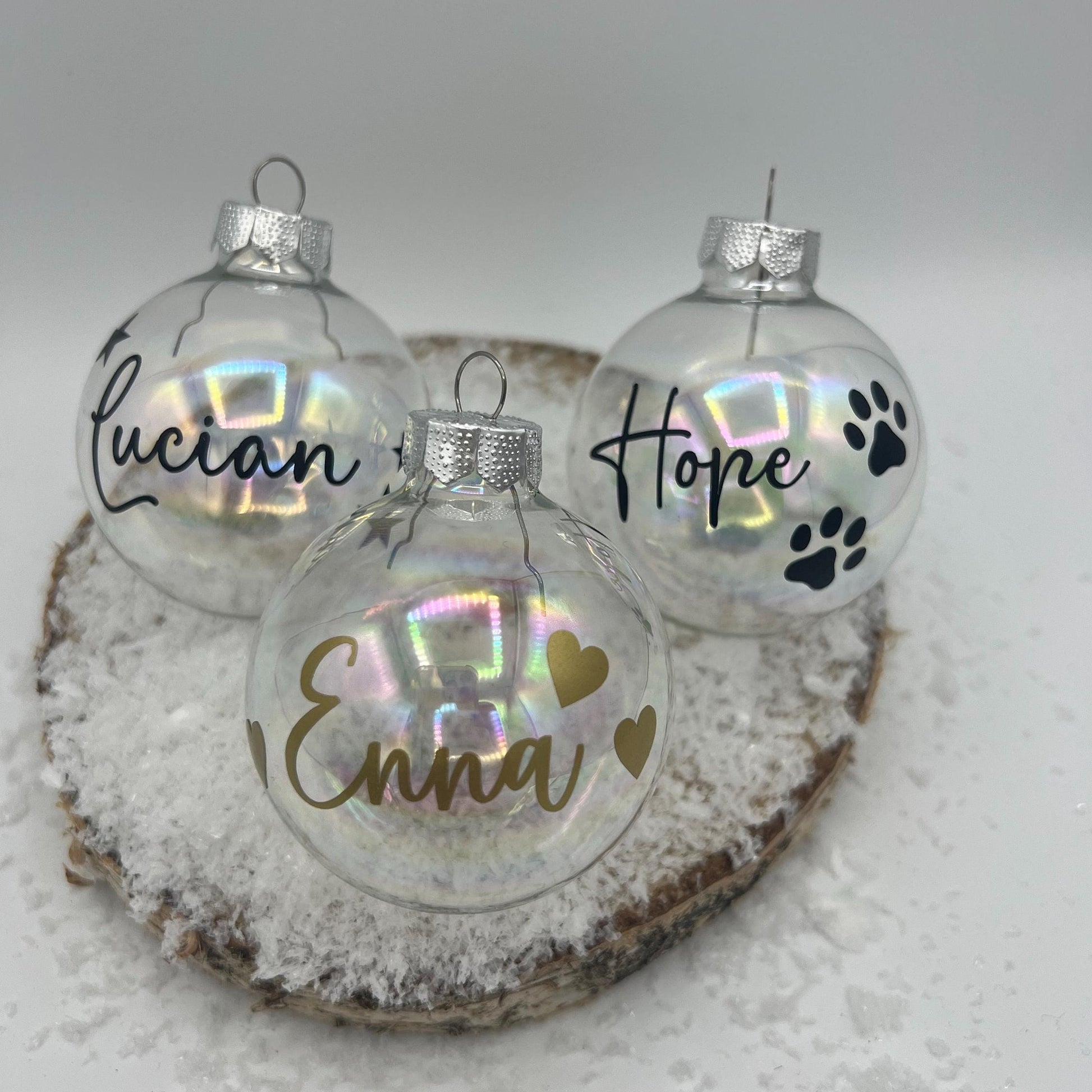 Weihnachtskugel mit Namen, Personalisiert, Christbaumkugel, Weihnachten, Christmas, Geschenk, Geschenke, Geschenkidee von Herzen