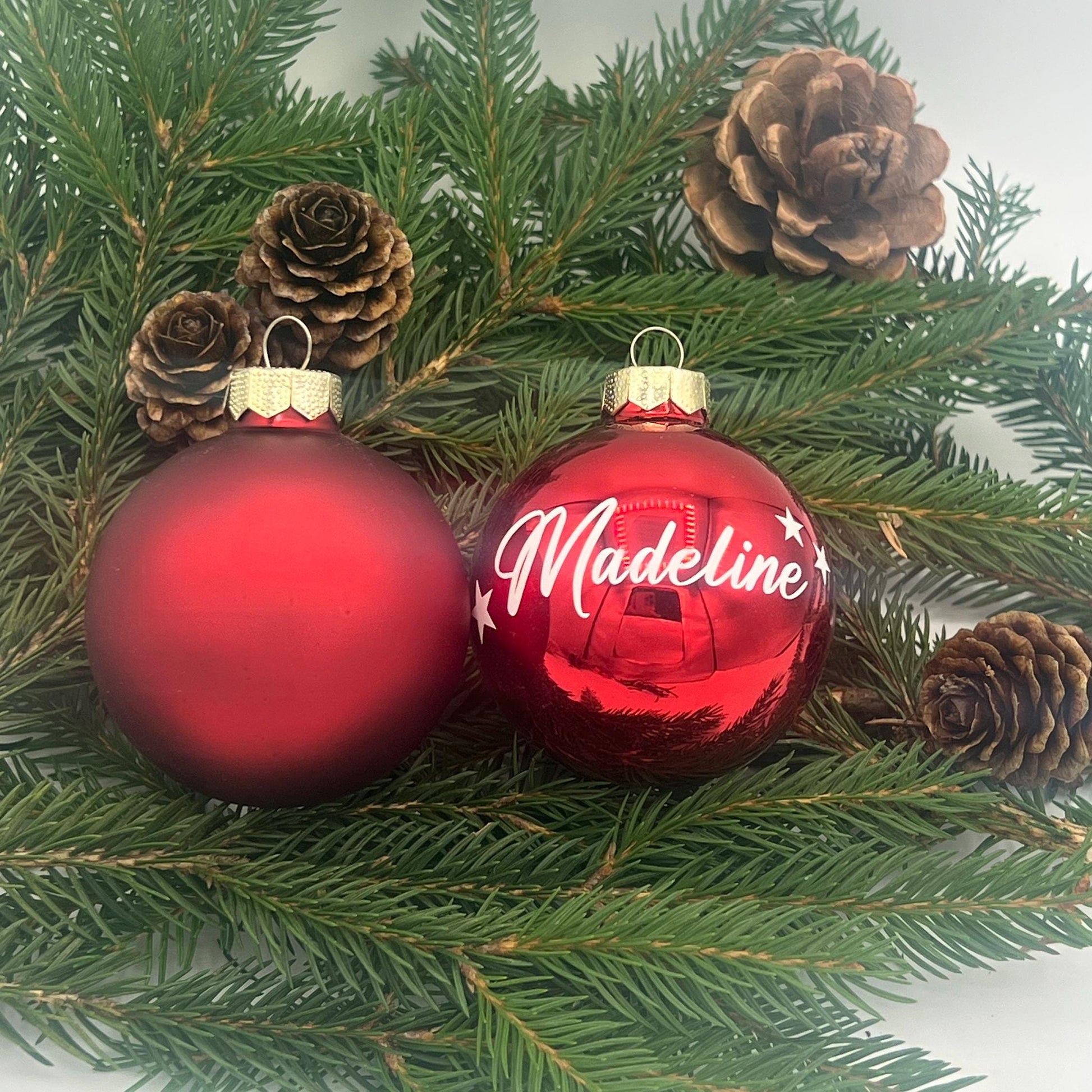 Weihnachtskugel mit Namen, Personalisiert, Christbaumkugel, Weihnachten, Christmas, Geschenk, Geschenke, Geschenkidee von Herzen