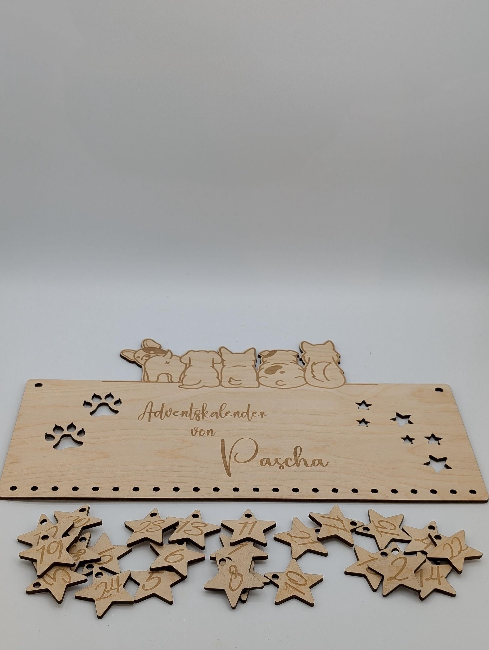 DIY Adventskalender aus Holz Hund/Katze, für deine felligen Freunde zu Weihnachten, Weihnachtsgeschenk für Tiere