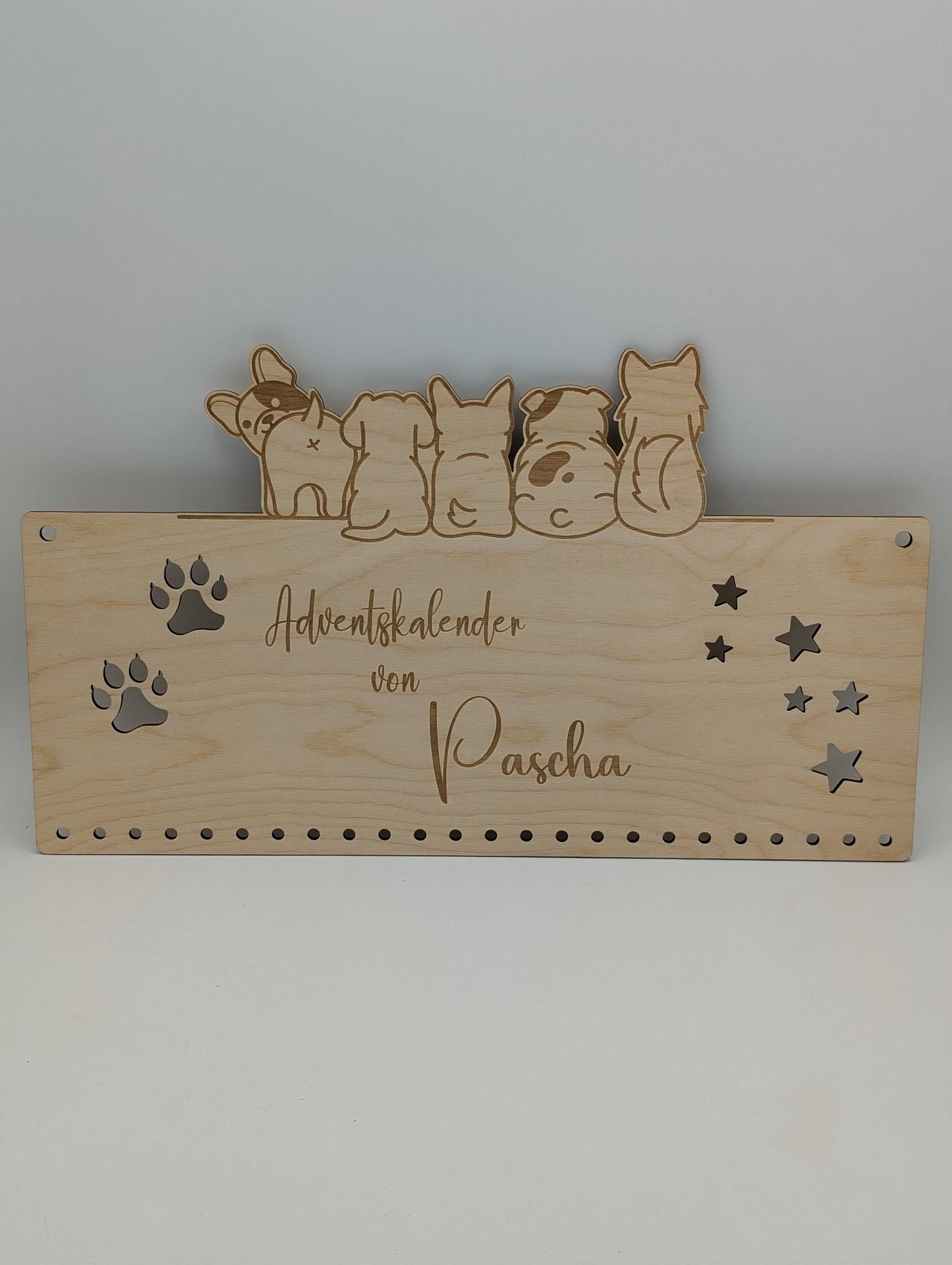 DIY Adventskalender aus Holz Hund/Katze, für deine felligen Freunde zu Weihnachten, Weihnachtsgeschenk für Tiere