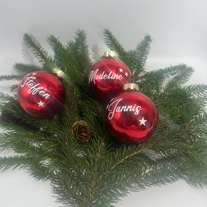Weihnachtskugel mit Namen, Personalisiert, Christbaumkugel, Weihnachten, Christmas, Geschenk, Geschenke, Geschenkidee von Herzen
