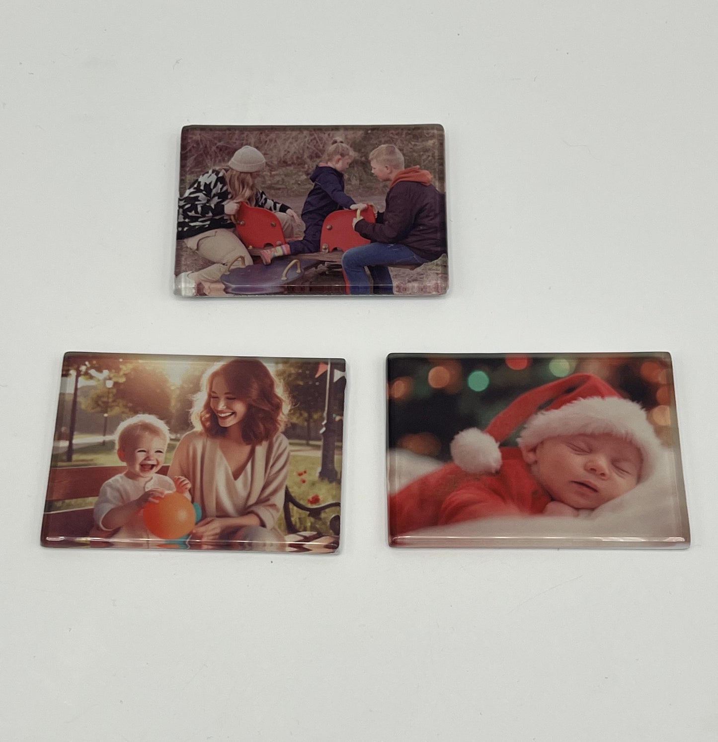 Magnet aus Glas mit dem Foto deiner Wahl, 5x7cm groß
