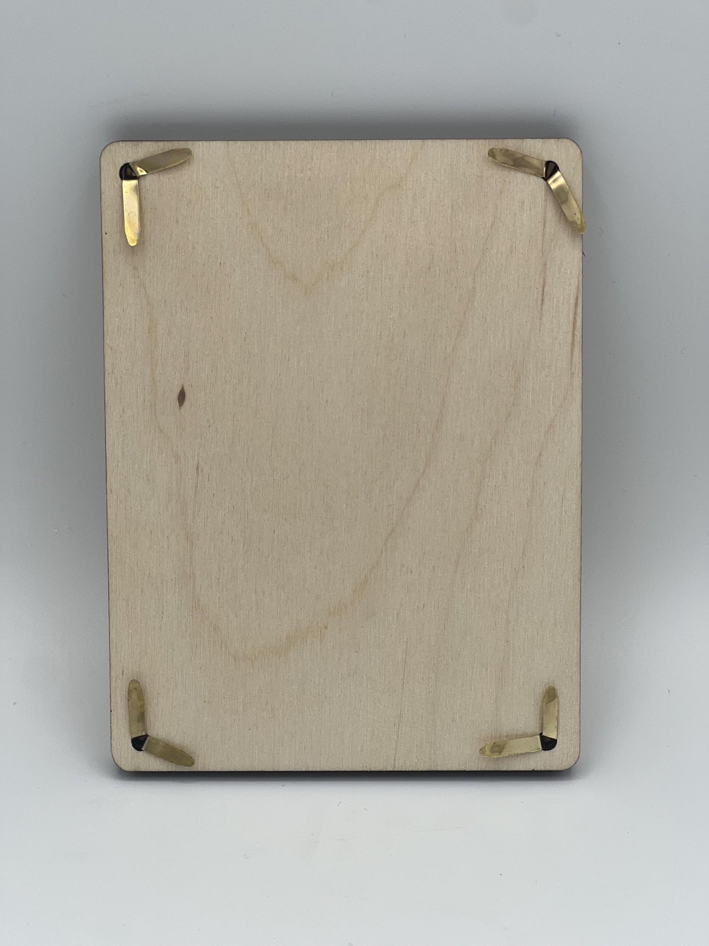 Geldgeschenk aus Holz, Geschenkkarte zur Konfirmation, zum zwischenlegen von Geld. Rückansicht