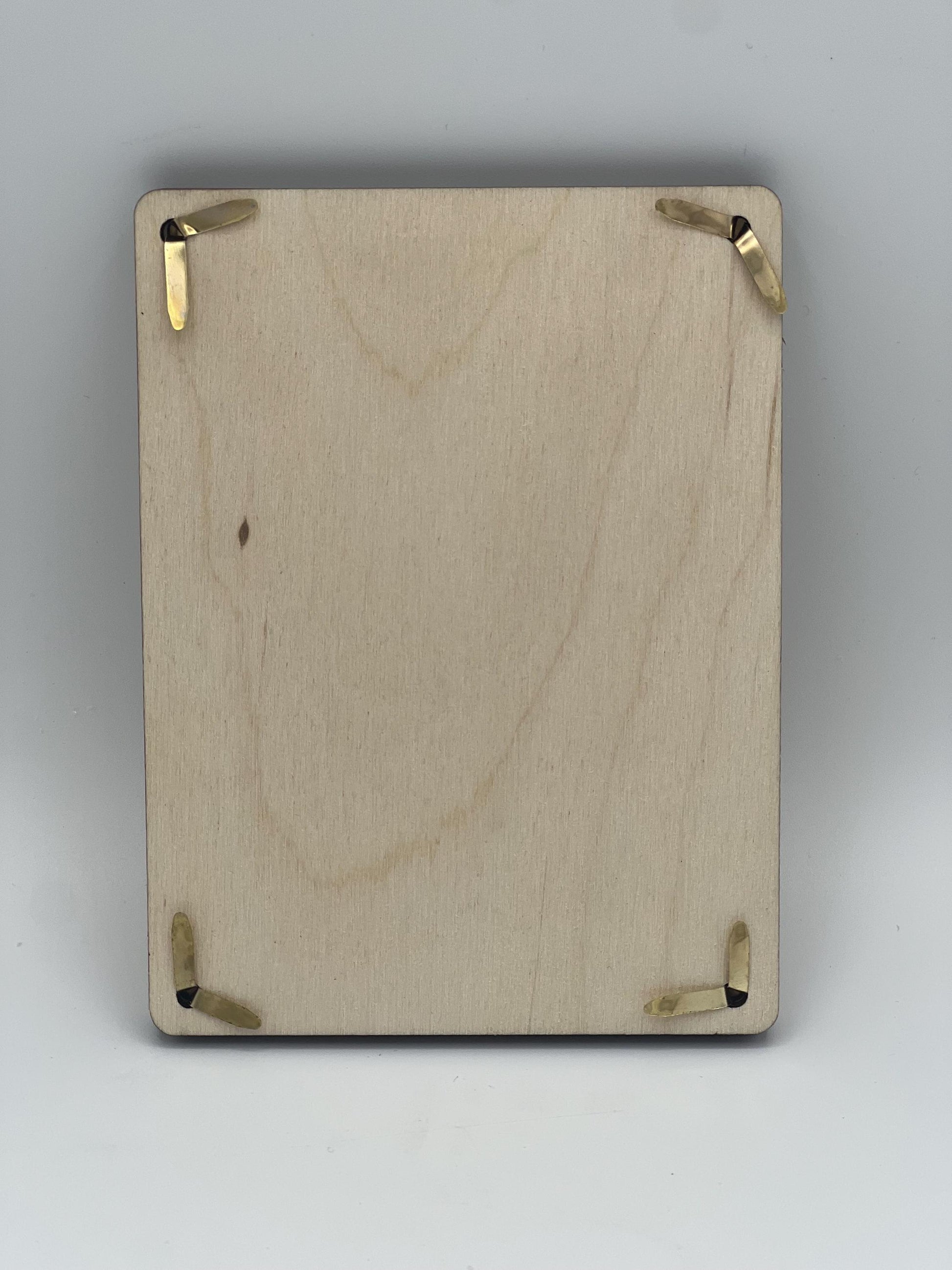 Geldgeschenk aus Holz, Geschenkkarte zur Konfirmation, zum zwischenlegen von Geld. Rückansicht