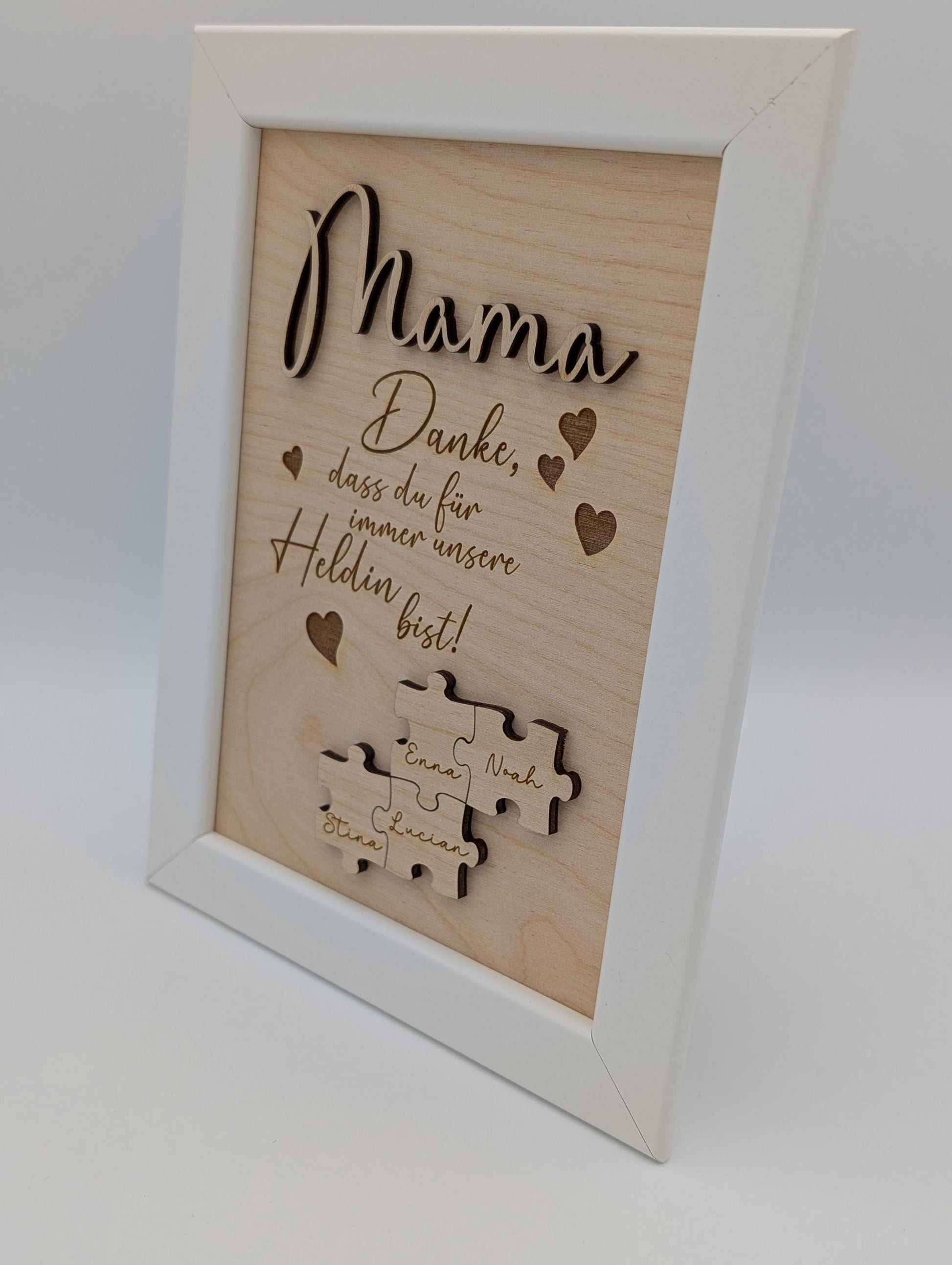 Mama Geschenk Puzzle für die Mutter oder Oma zum Muttertag, Geschenk zum Muttertag mit Personalisierung, Kinder, Valentinstag, Geburtstag