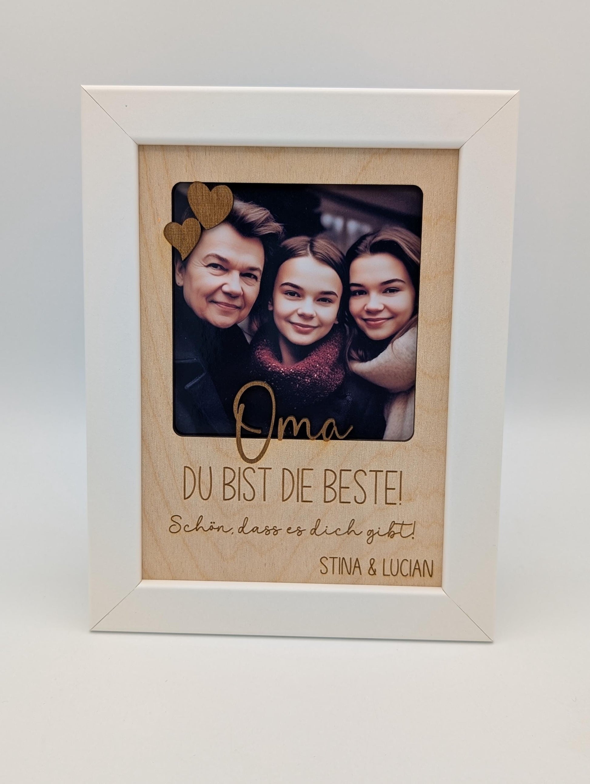 Personalisiertes Bilderrahmen-Geschenk zum Muttertag – "Oma, Du bist die Beste" für dein Foto, Muttertagsgeschenk, Valentinstag, Geburtstag