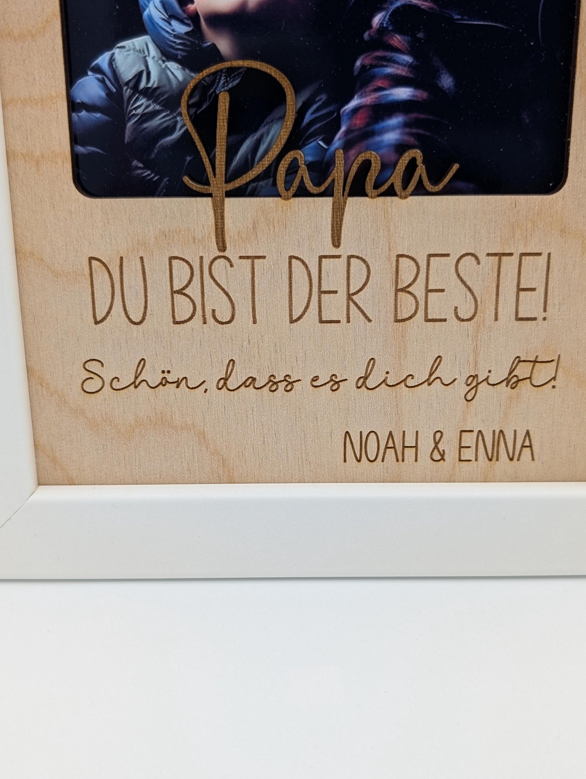 Personalisiertes Bilderrahmen-Geschenk zum Vatertag – Vatertagsgeschenk "Papa, Du bist der Beste" Geschenk zum Vatertag, Geburtstag,