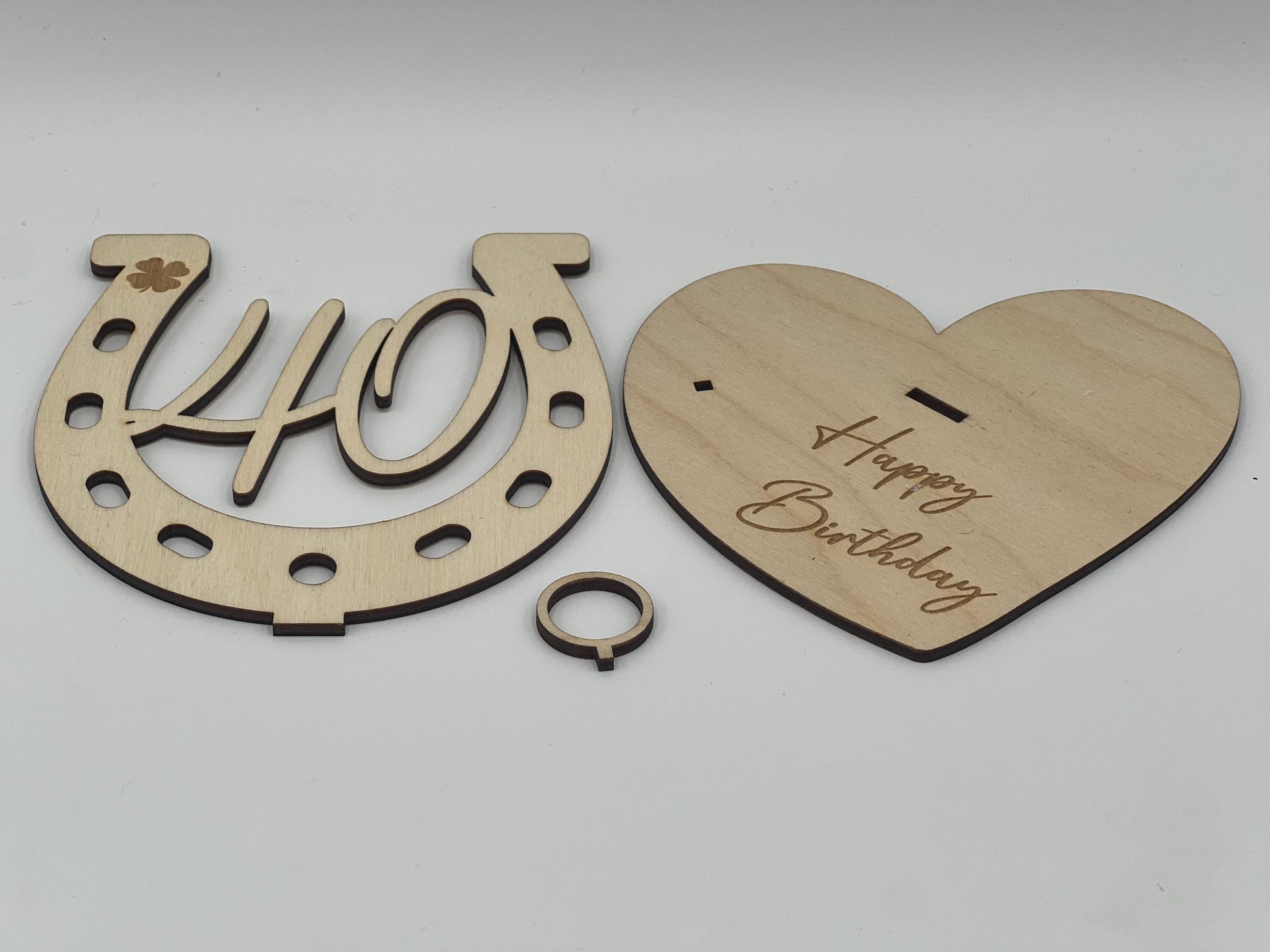 Hufeisenaus Holz zum 40. Geburtstag, Jubiläum lieferumfang