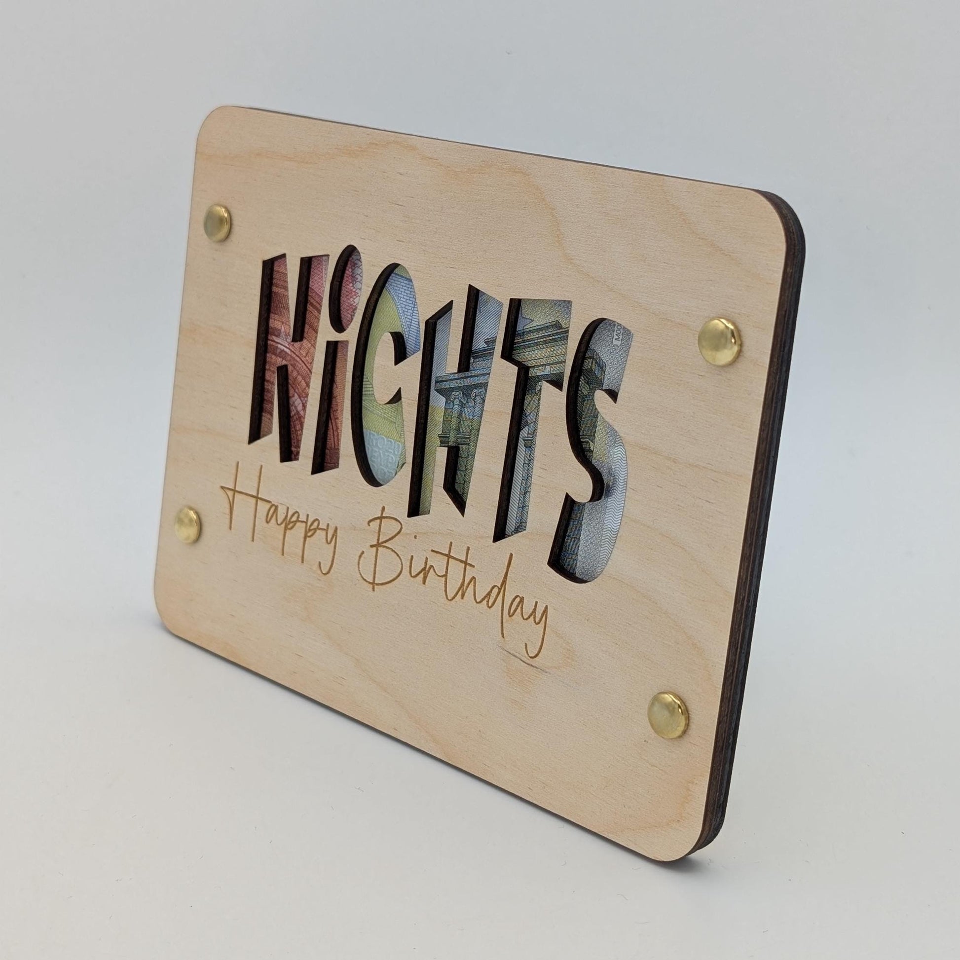 Geschenkkarte Geldgeschenk Nichts Happy Birthday