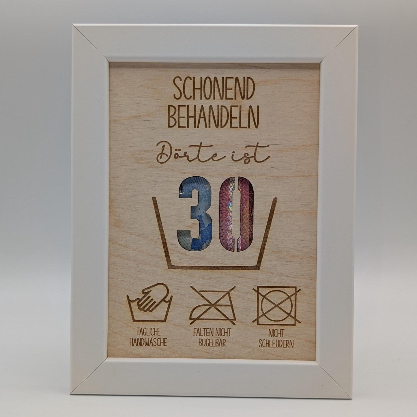 Geldgeschenk zum 30. Geburtstag schonend behandeln
