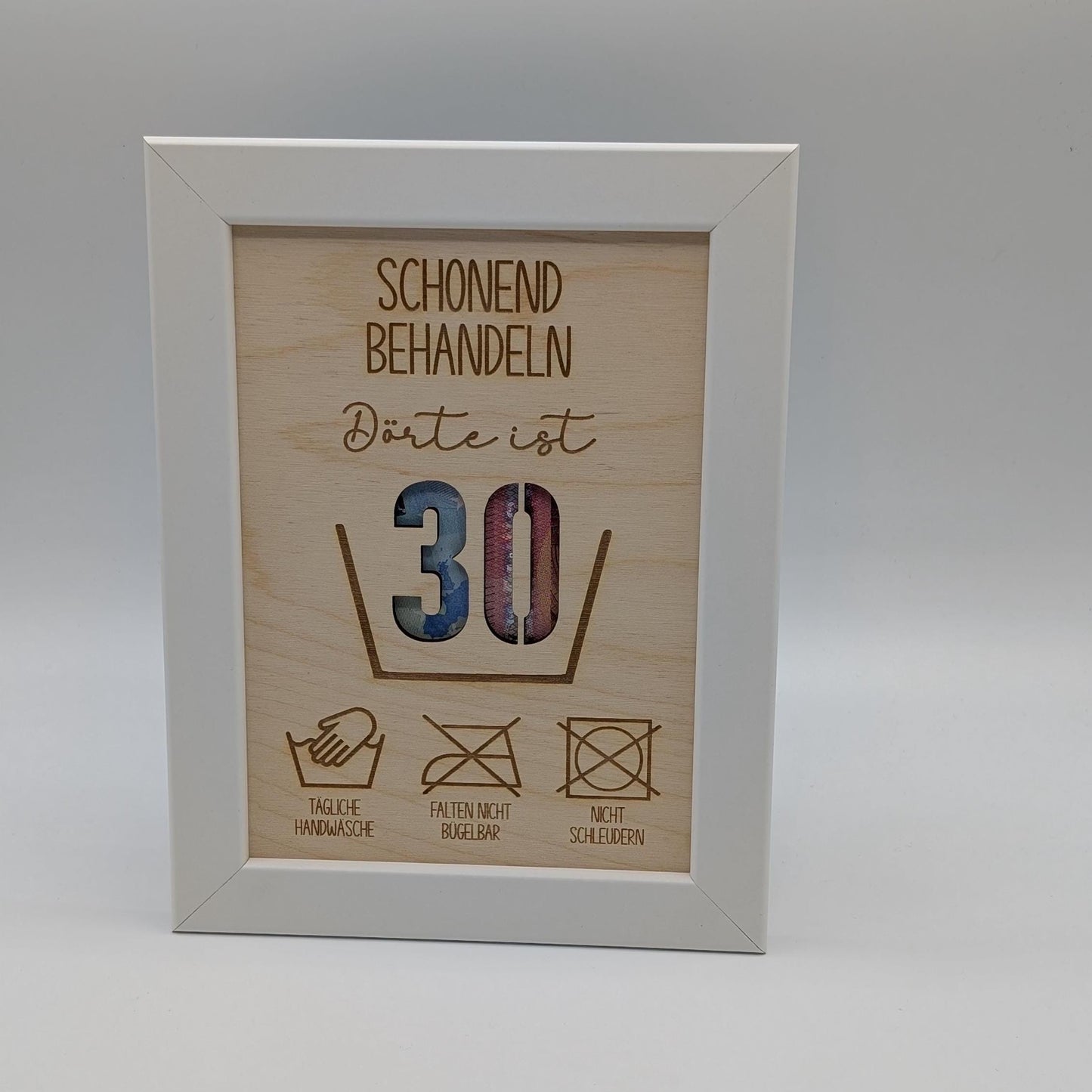 Geldgeschenk zum 30. Geburtstag schonend behandeln