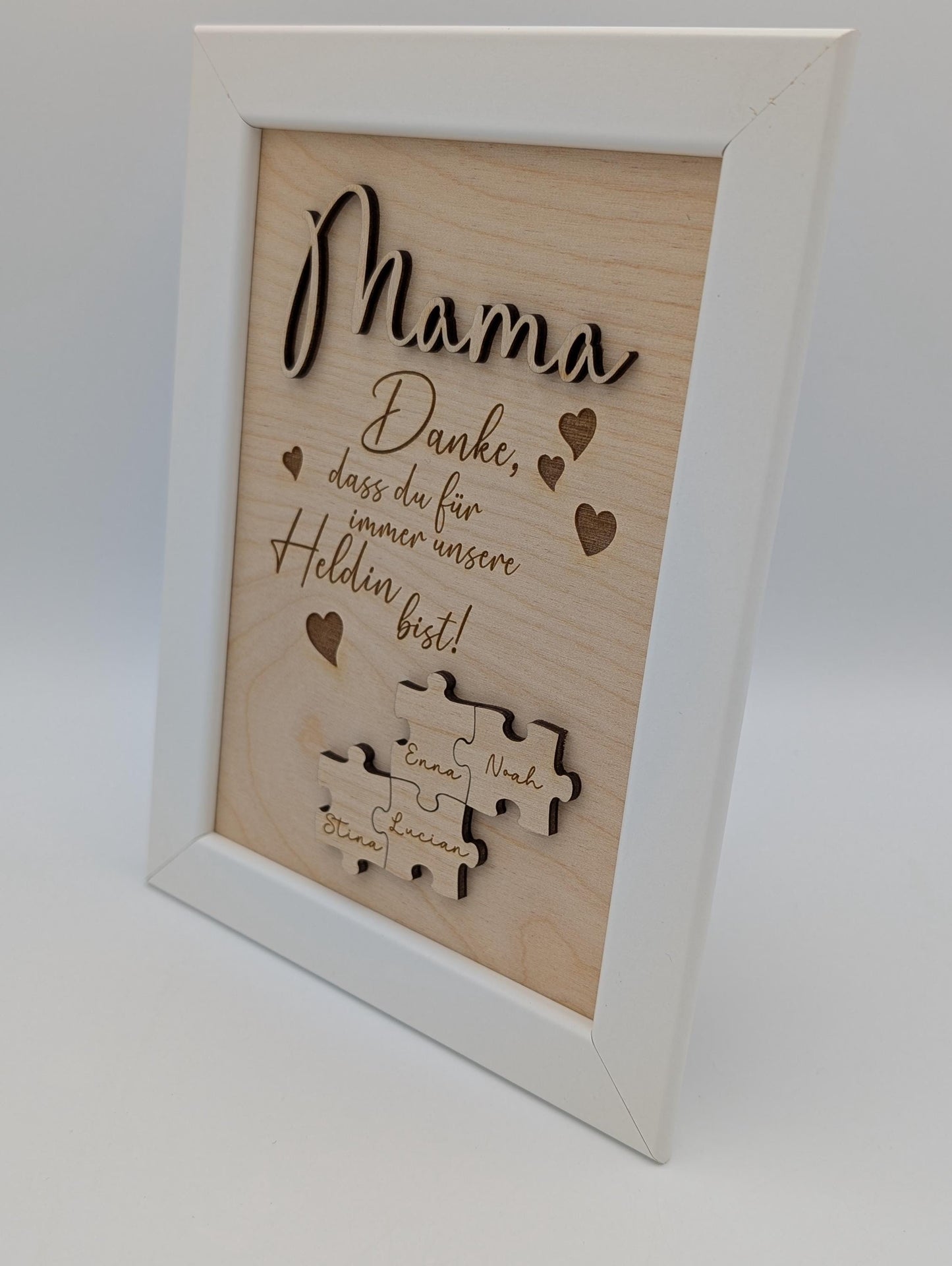 Mama Geschenk Puzzle für die Mutter oder Oma zum Muttertag, Geschenk zum Muttertag mit Personalisierung, Kinder, Valentinstag, Geburtstag
