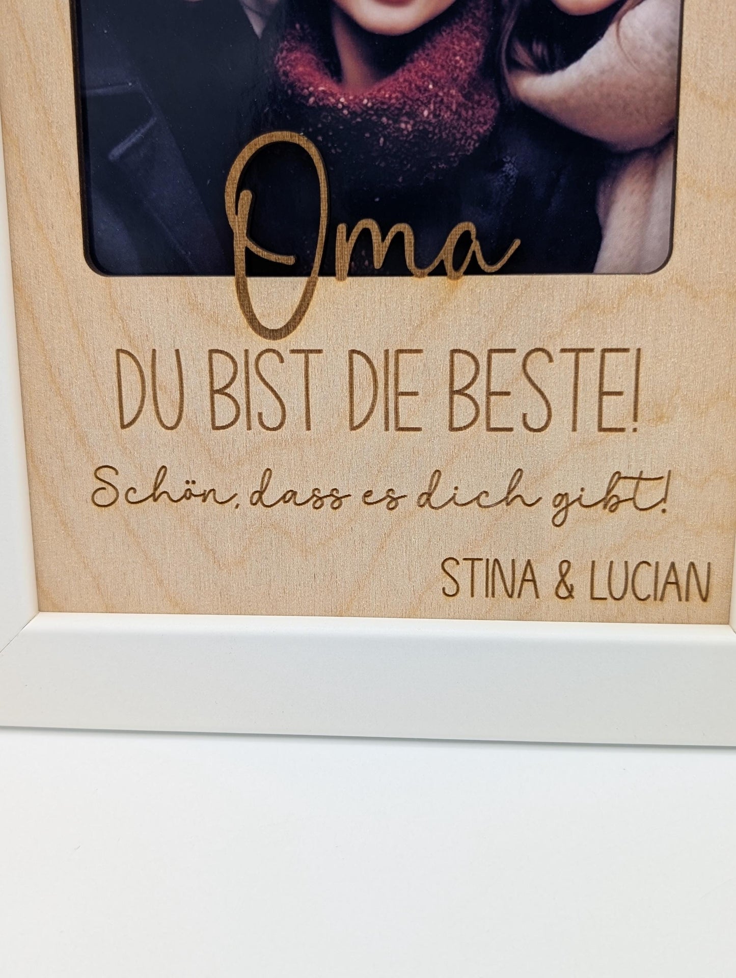 Personalisiertes Bilderrahmen-Geschenk zum Muttertag – "Oma, Du bist die Beste" für dein Foto, Muttertagsgeschenk, Valentinstag, Geburtstag
