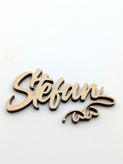 Platzkarte Hochzeit, Geburtstag, Konfirmation, Name aus Holz Personalisiert für Hochzeitsgäste
