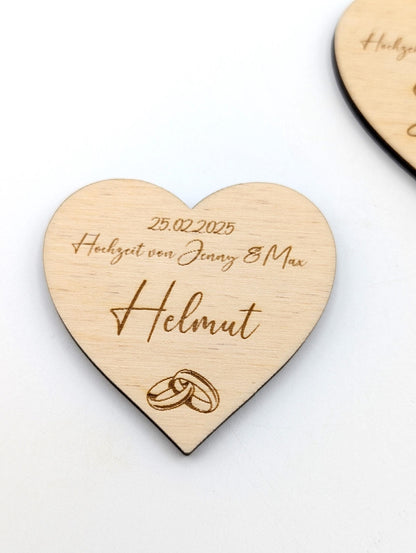Personalisierte Platzkarten aus Holz, Namensschilder zur Konfirmation, Kommunion, Taufe, Hochzeit, graviert mit dem Gastnamen, Datum und Anlass