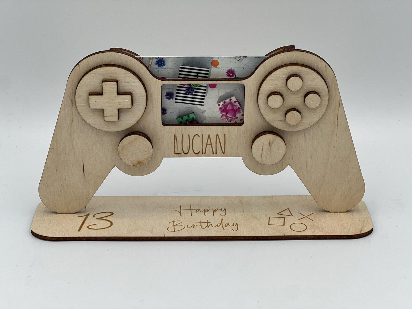 Geldgeschenk Holz für Zocker, Gaming Gutscheinkarte